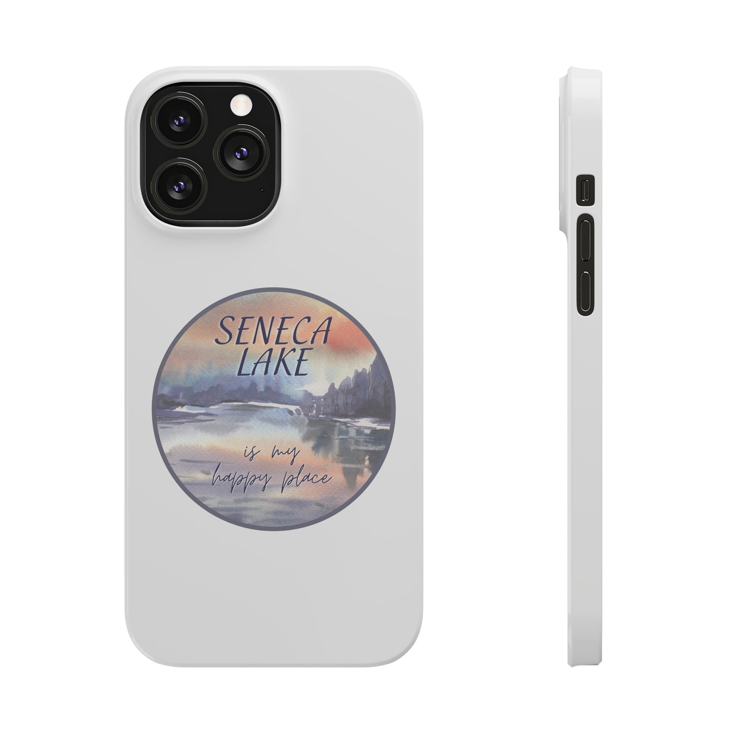 iPhone Slim Cases - Seneca Lake is My Happy Place watercolors