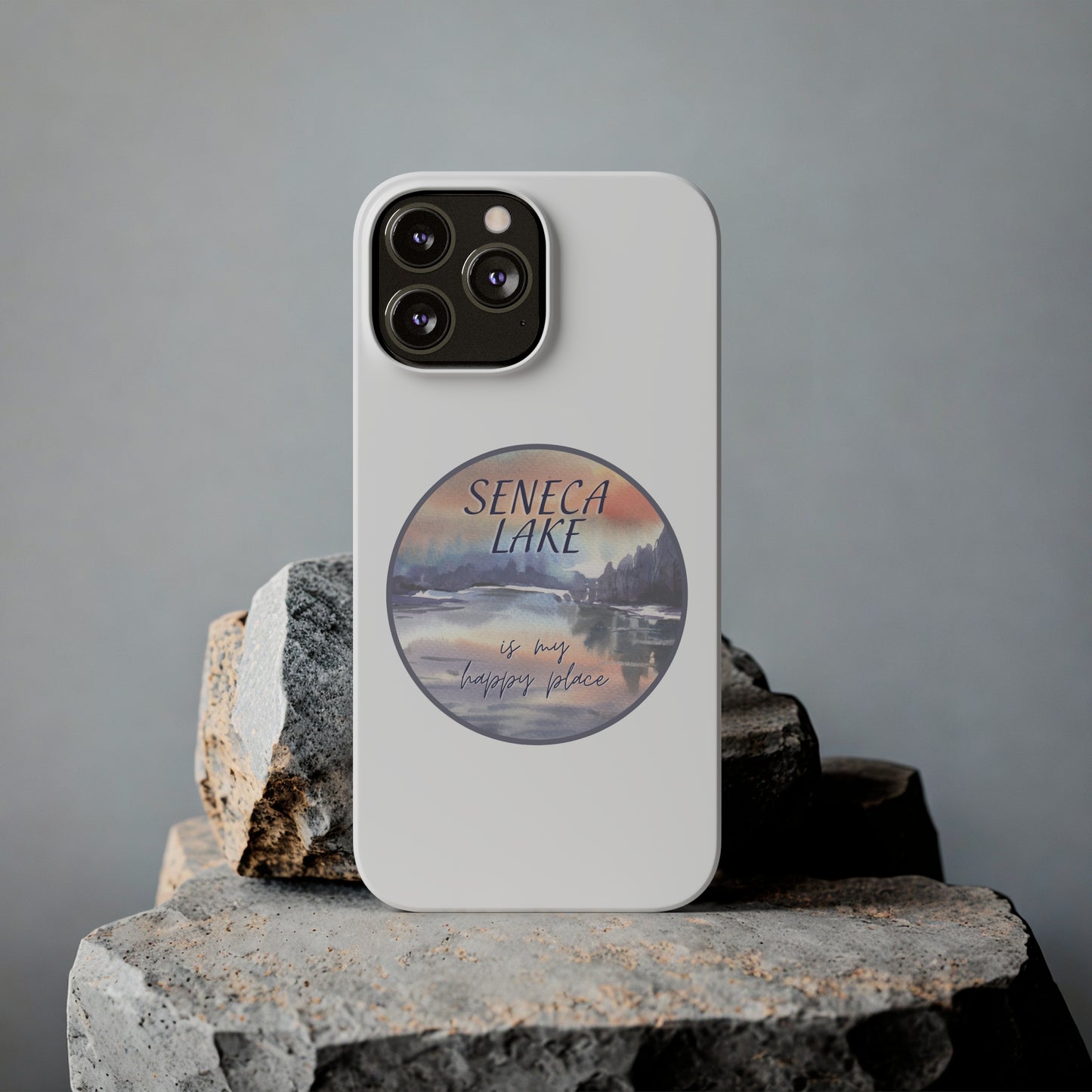 iPhone Slim Cases - Seneca Lake is My Happy Place watercolors