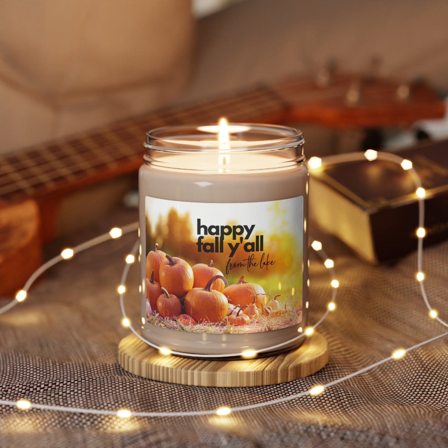 Happy Fall Y'all Scented Candle, 9oz, a perfect complement to autumn!