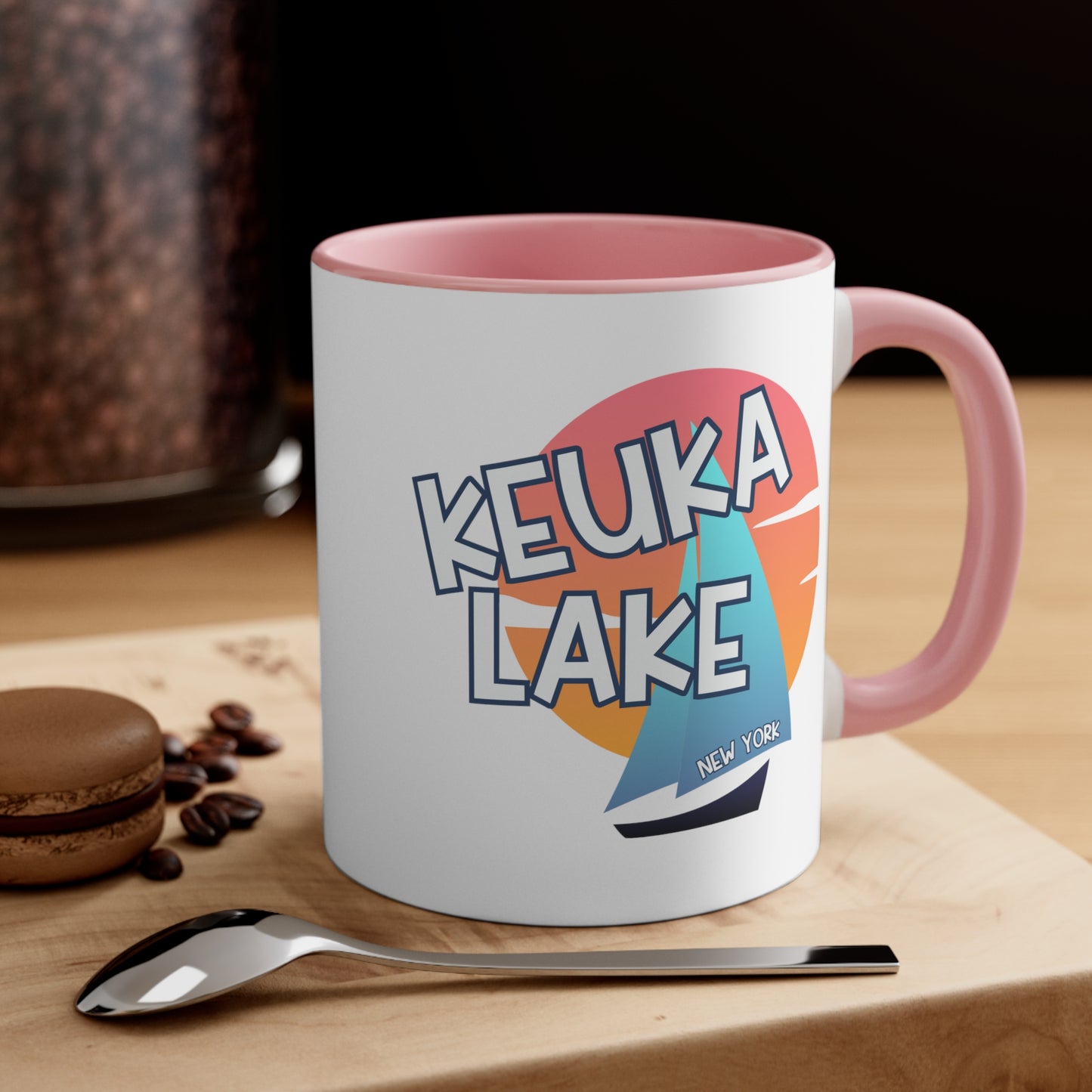 Keuka Lake coffee mug, interior accent Coffee Mug, 11oz coffee mug