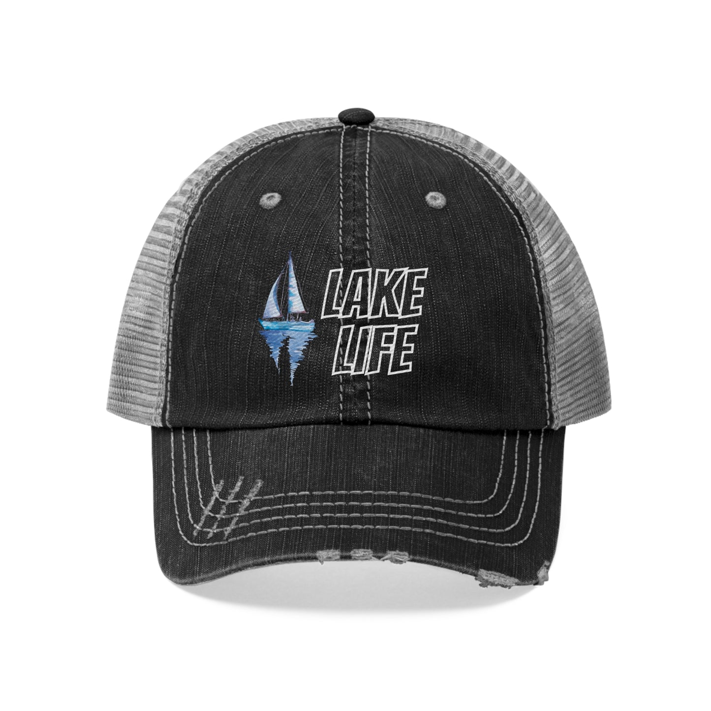 Lake Life Sailboat Unisex Trucker Hat