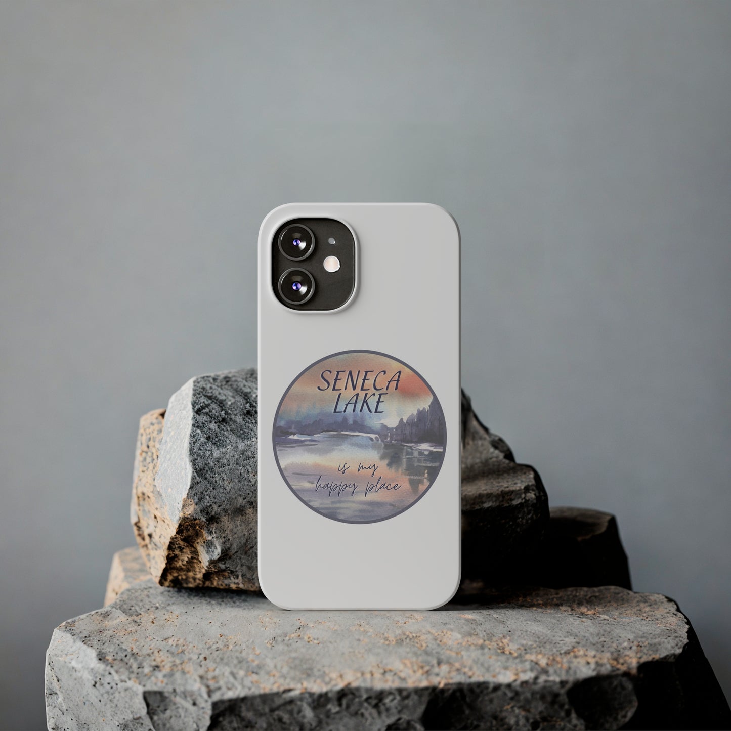 iPhone Slim Cases - Seneca Lake is My Happy Place watercolors