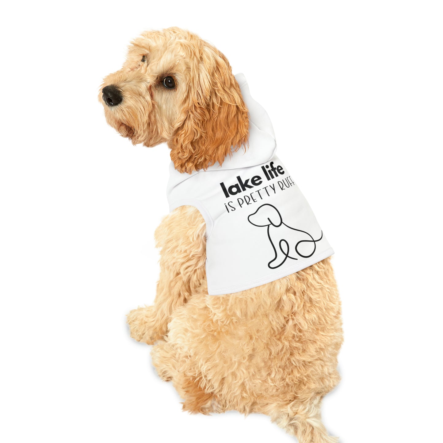 Lake Life is Ruff Pet Hoodie, the most adorable sweatshirt for a cat or dog, multiple size options