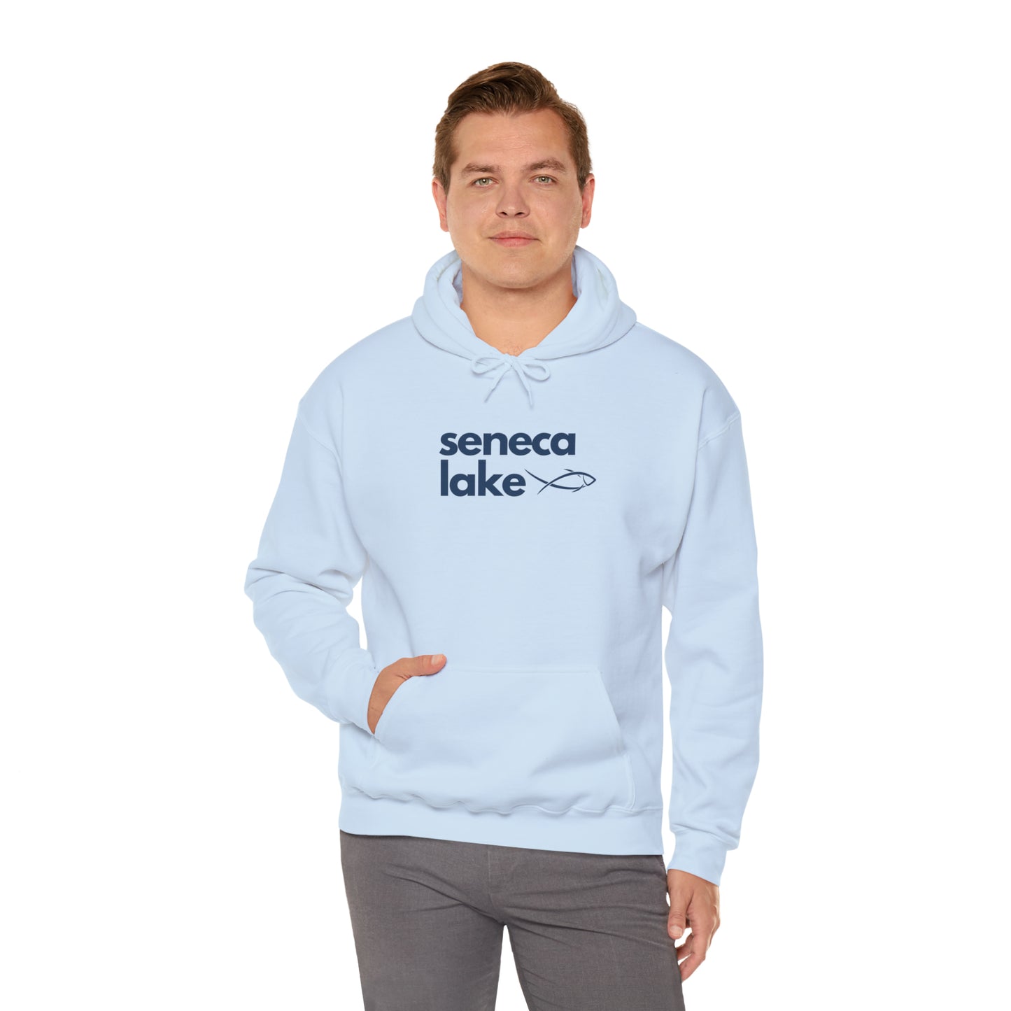 Seneca Lake Simple Fish Unisex Hoodie