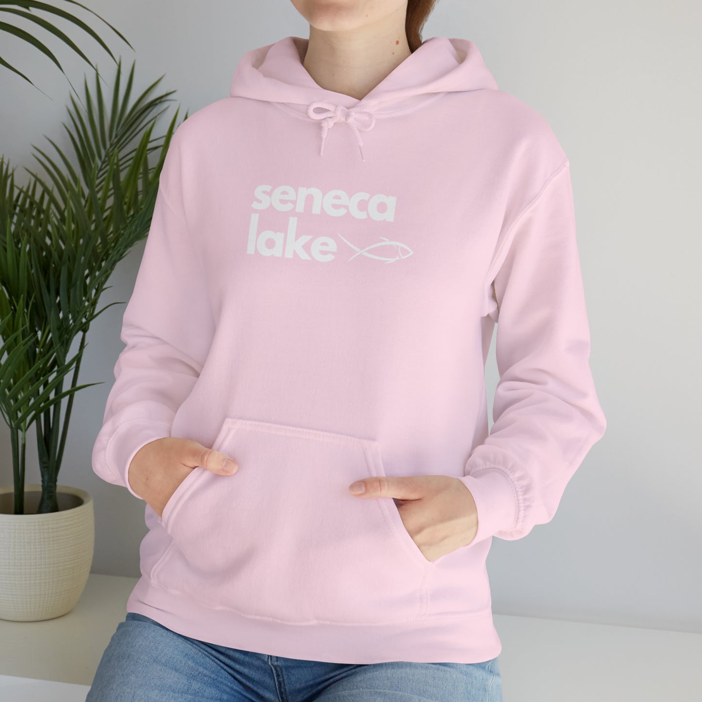 Seneca Lake Simple Fish Unisex Hoodie