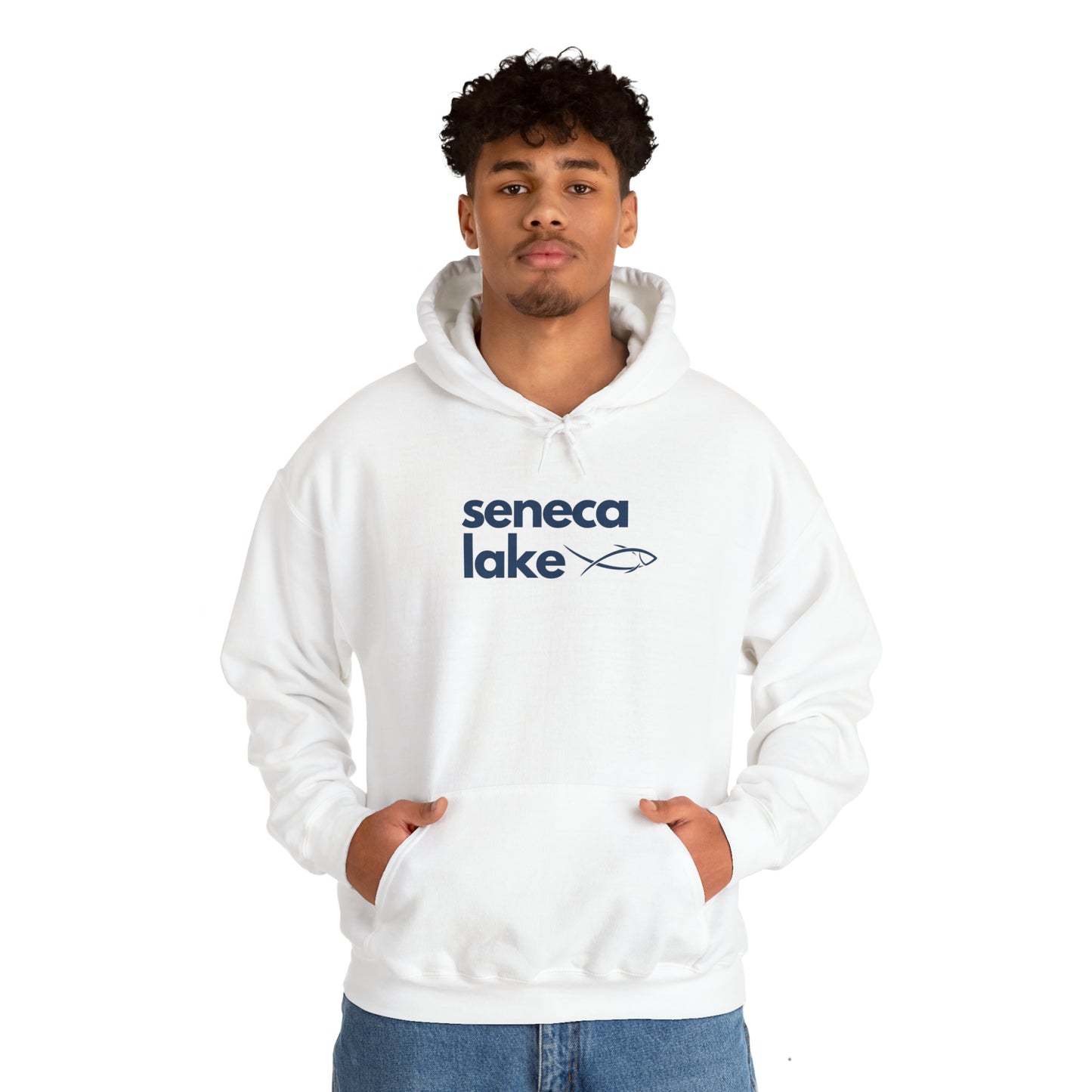 Seneca Lake Simple Fish Unisex Hoodie