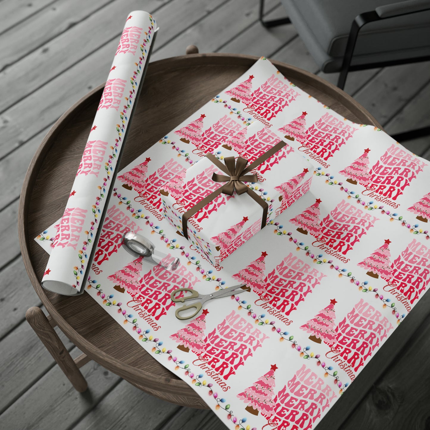 Christmas Wrapping Paper, Holiday Wrapping Paper, Pretty in Pink Christmas!