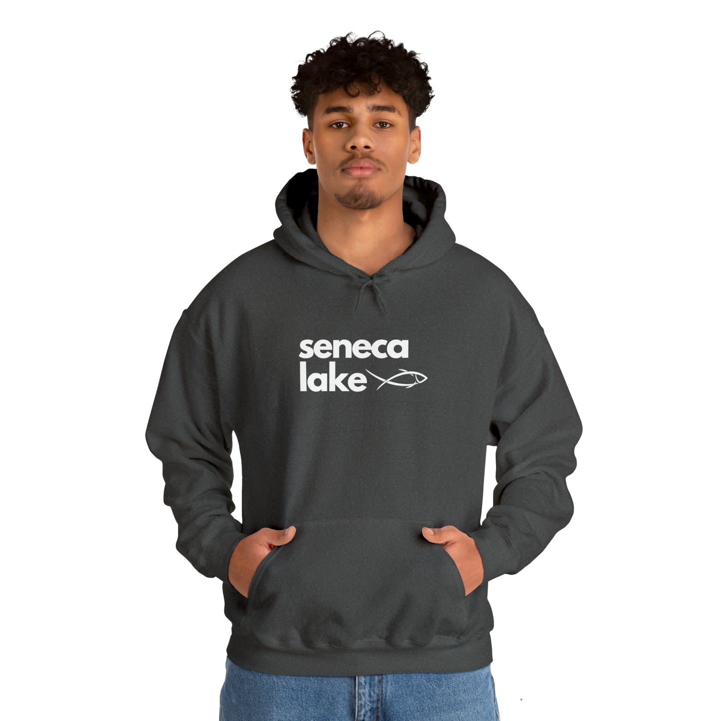 Seneca Lake Simple Fish Unisex Hoodie