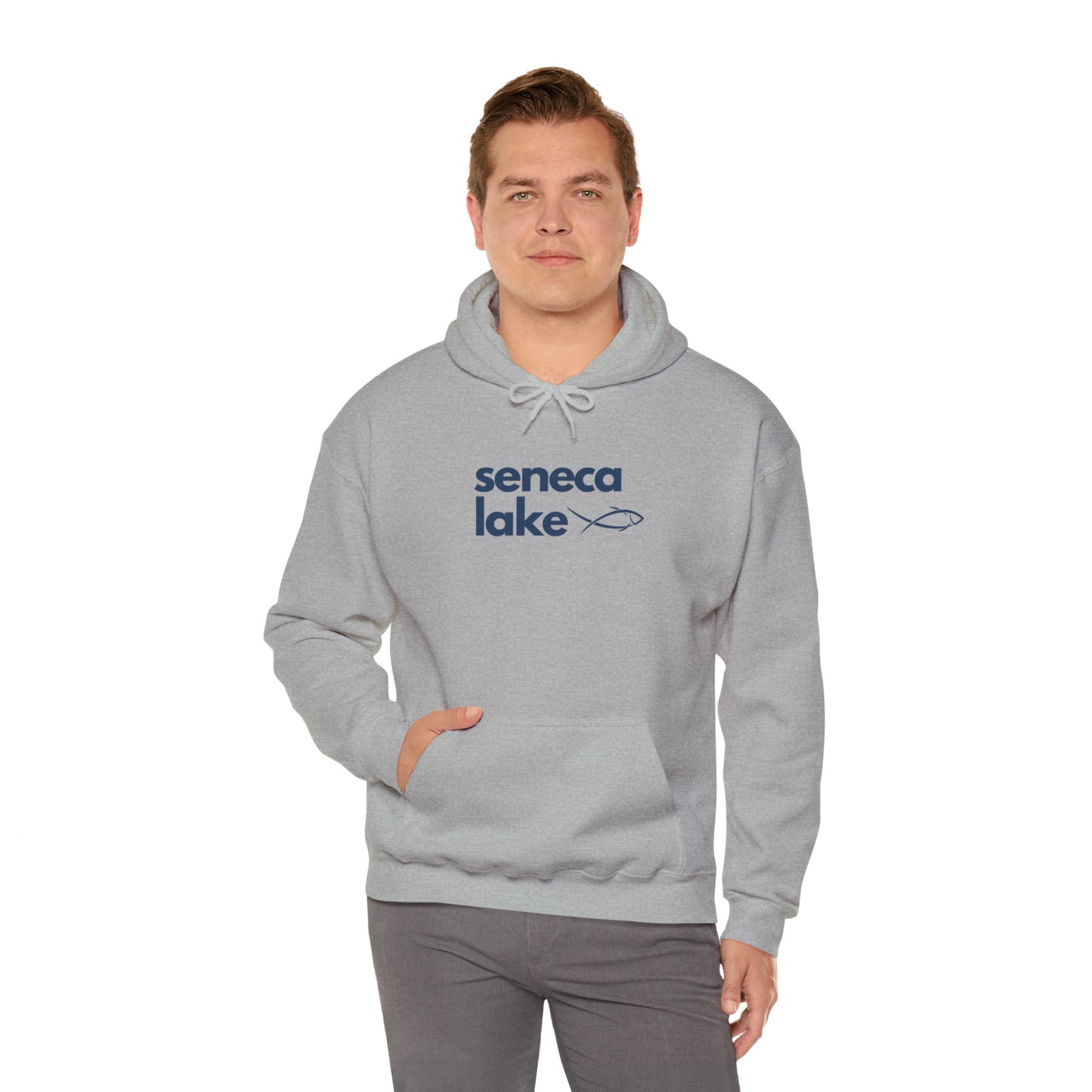 Seneca Lake Simple Fish Unisex Hoodie