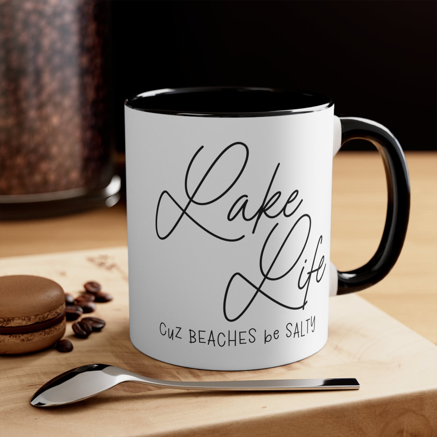 Lake Life coffee mug, interior accent Coffee Mug, 11oz coffee mug