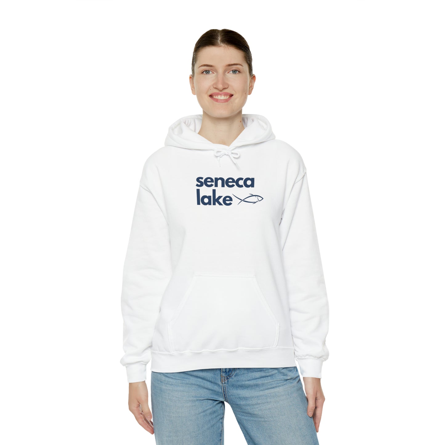 Seneca Lake Simple Fish Unisex Hoodie