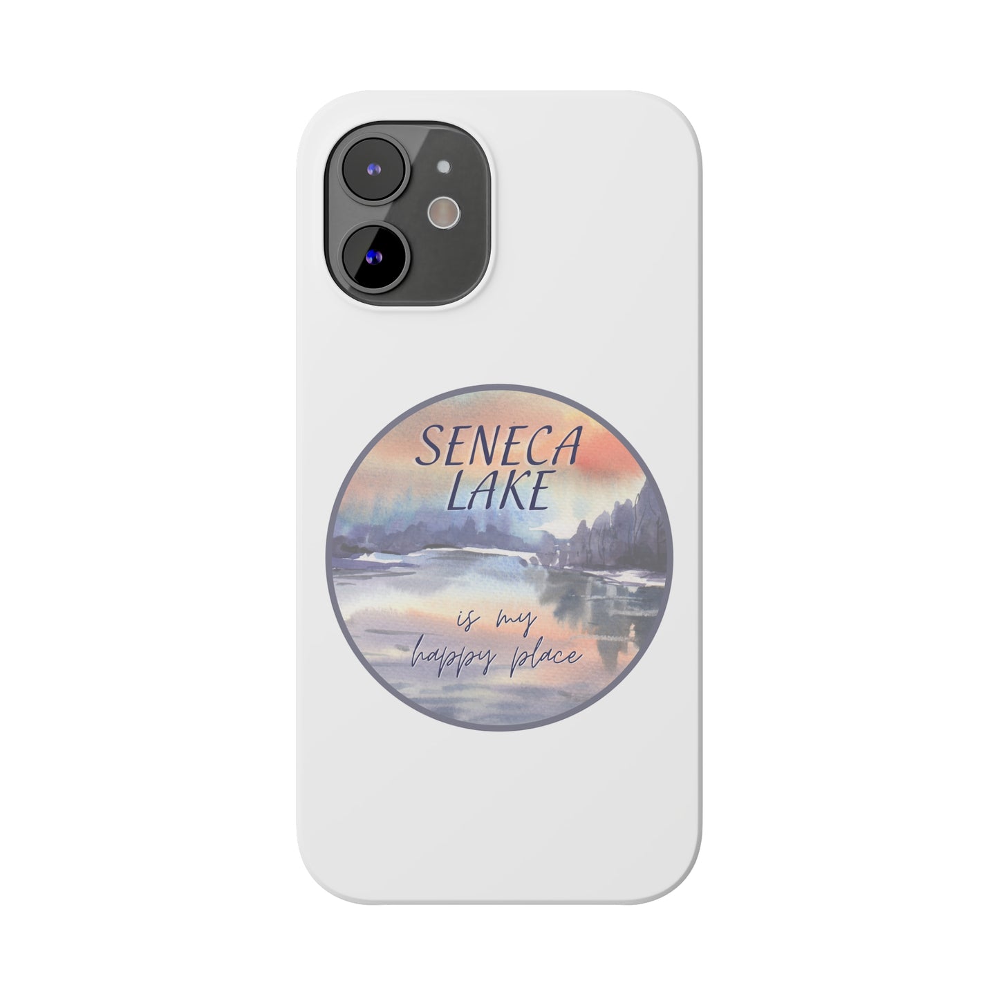 iPhone Slim Cases - Seneca Lake is My Happy Place watercolors