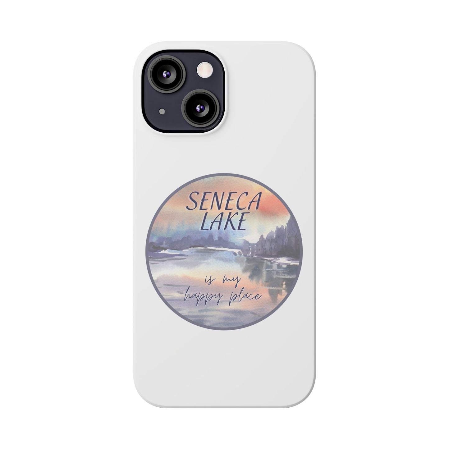 iPhone Slim Cases - Seneca Lake is My Happy Place watercolors