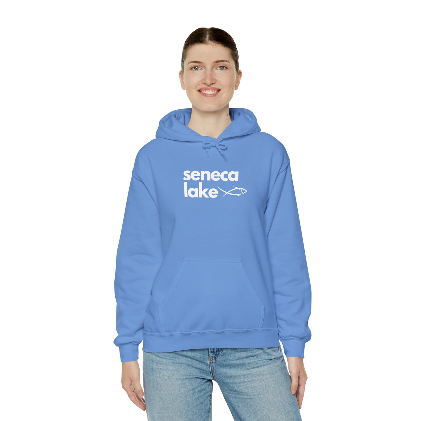 Seneca Lake Simple Fish Unisex Hoodie