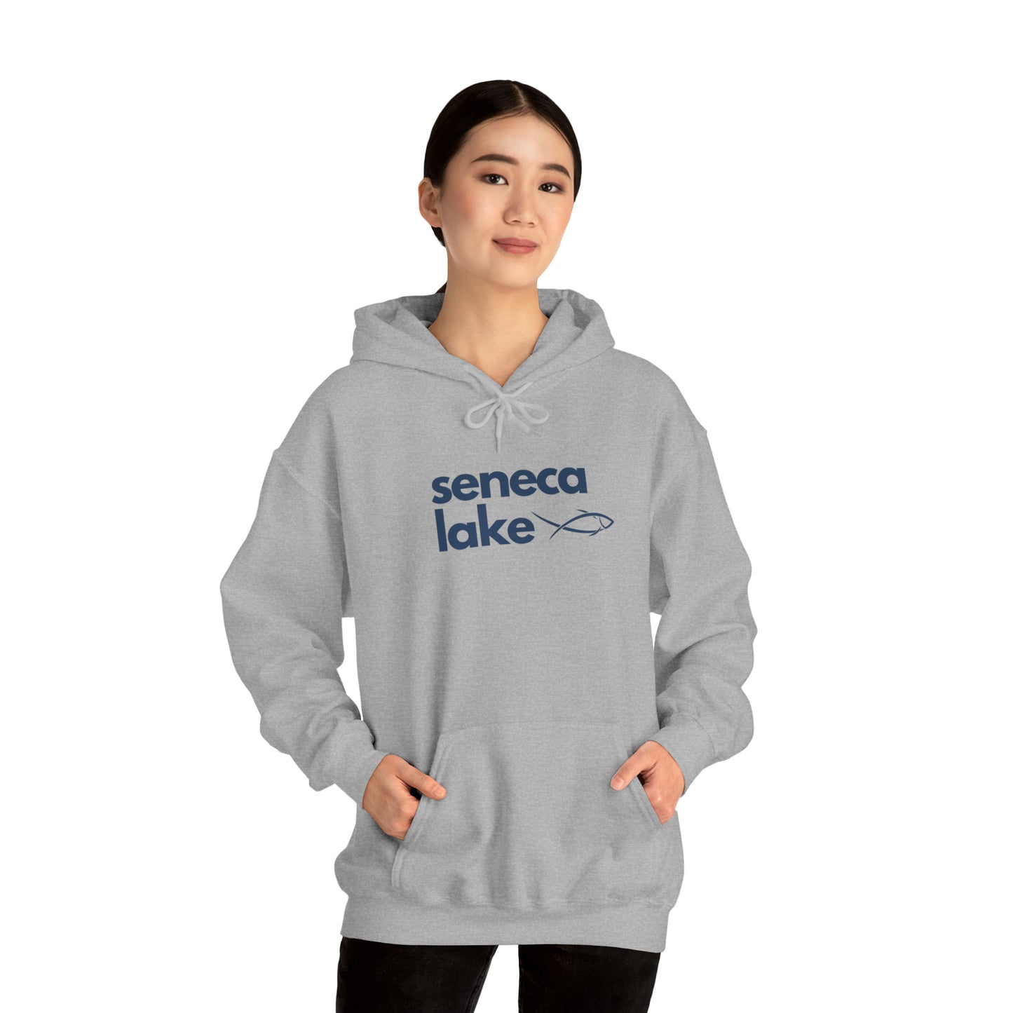 Seneca Lake Simple Fish Unisex Hoodie