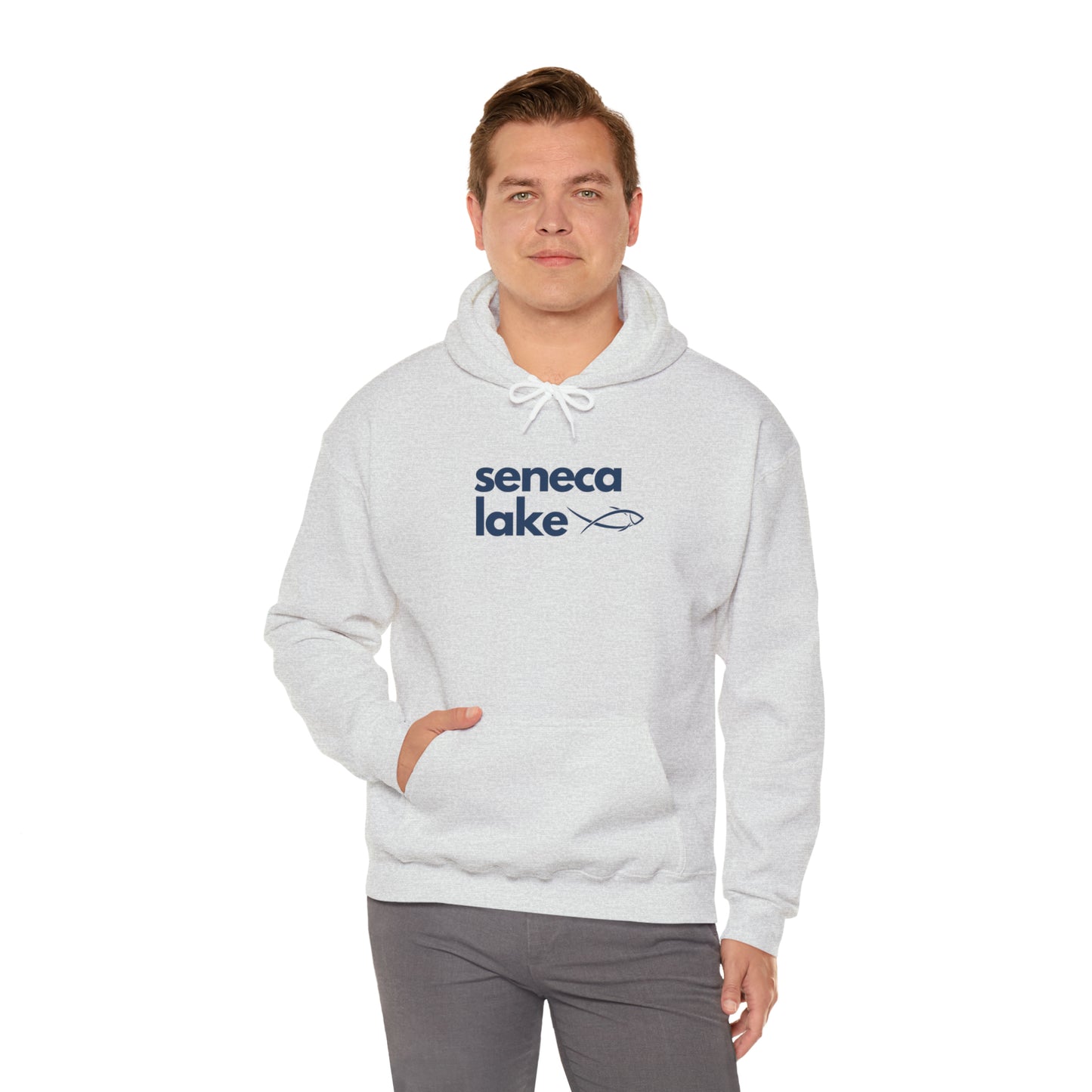 Seneca Lake Simple Fish Unisex Hoodie