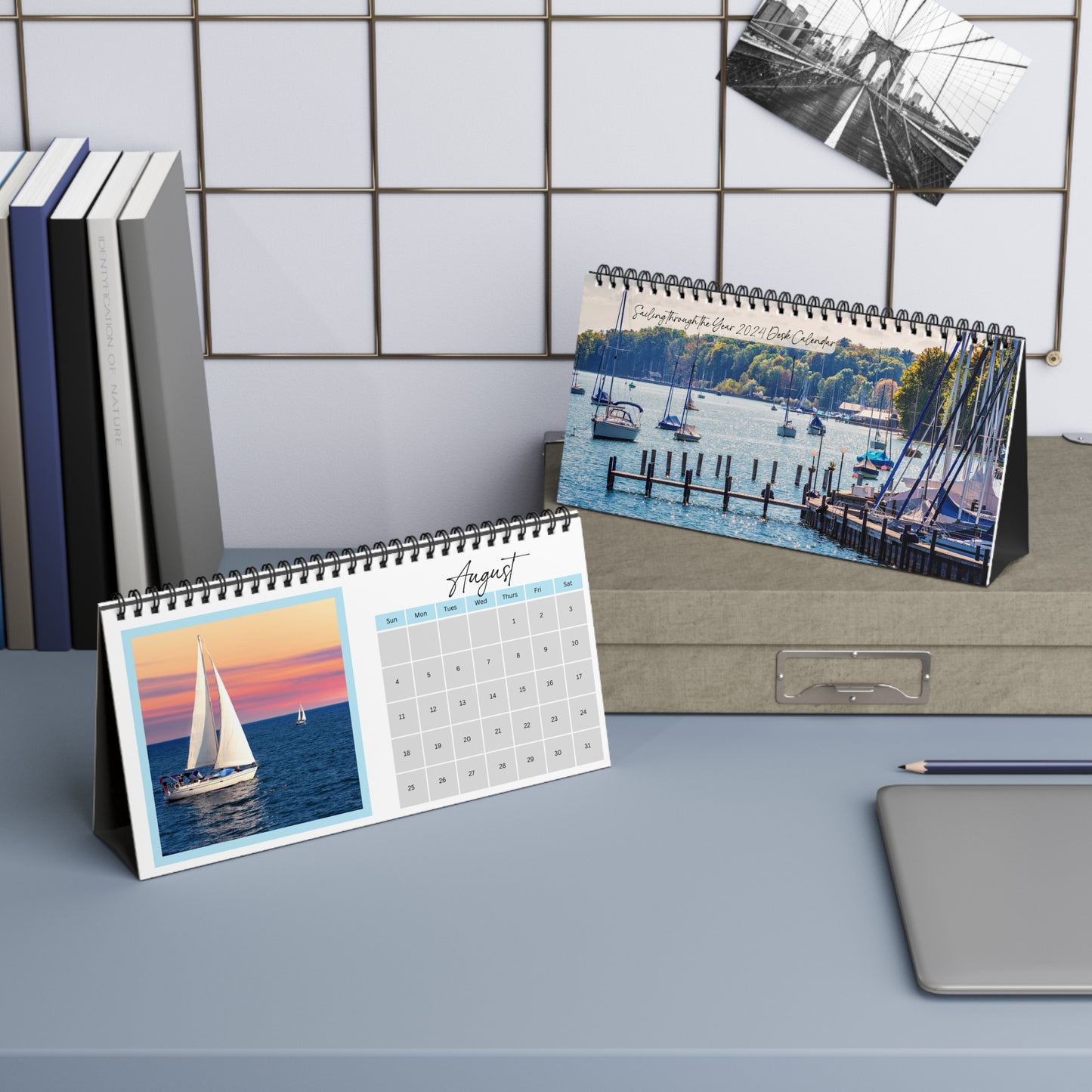 Sailing through the Year: A Sailboat Adventure 2024 Desk Calendar