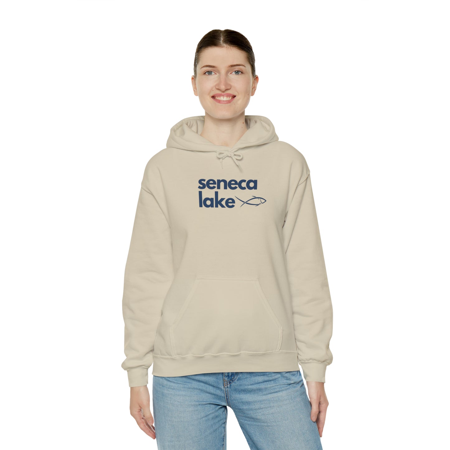 Seneca Lake Simple Fish Unisex Hoodie