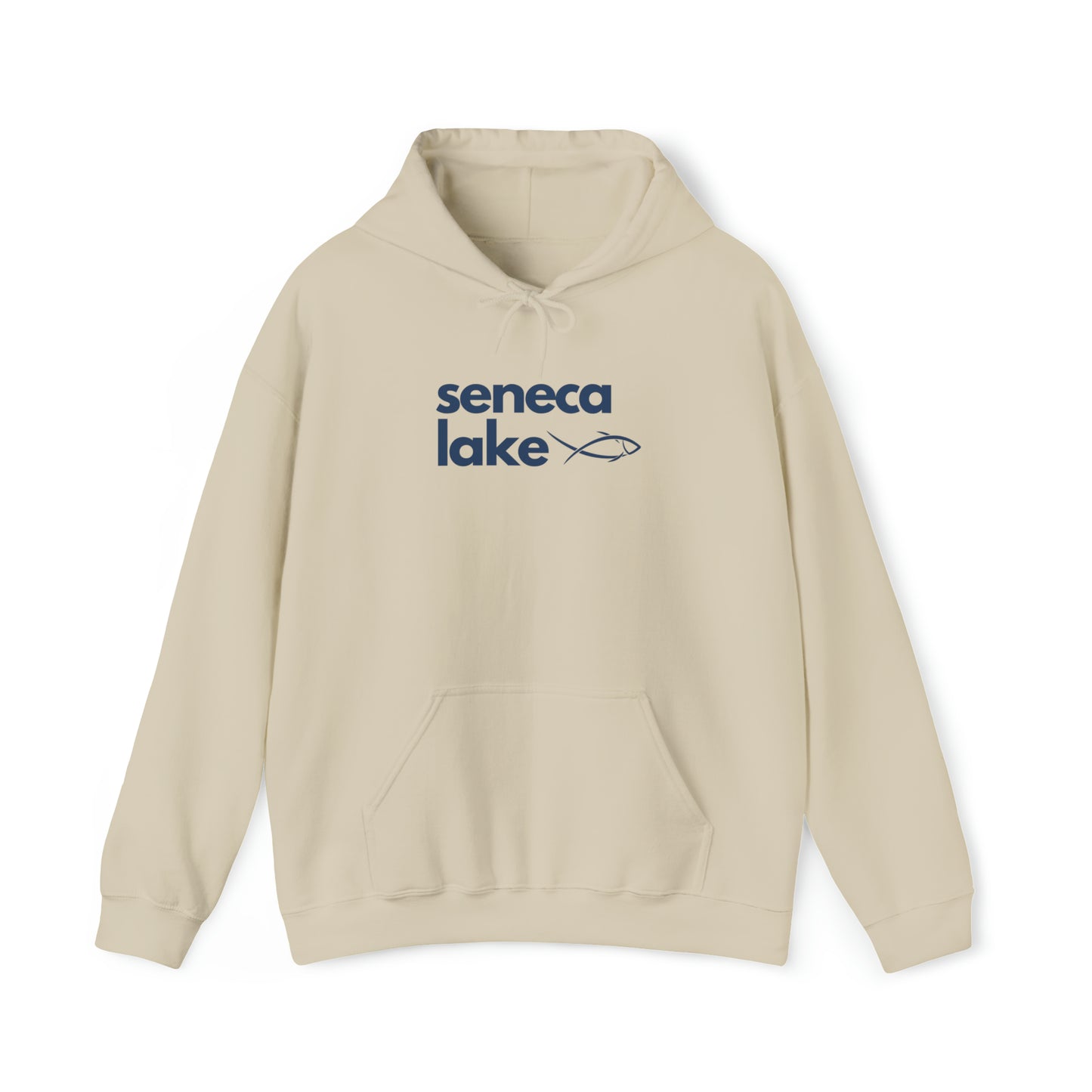 Seneca Lake Simple Fish Unisex Hoodie