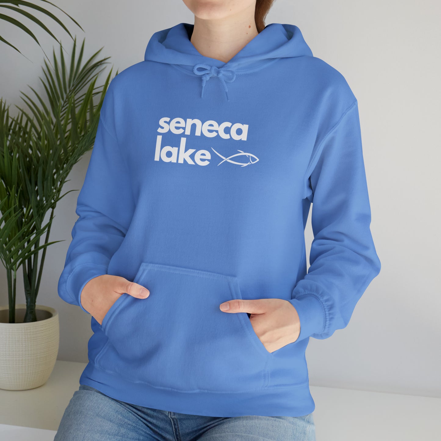 Seneca Lake Simple Fish Unisex Hoodie