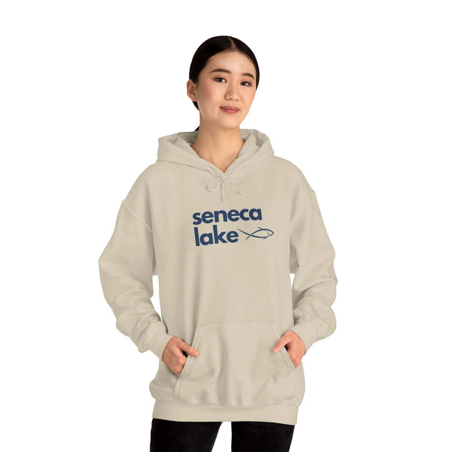 Seneca Lake Simple Fish Unisex Hoodie