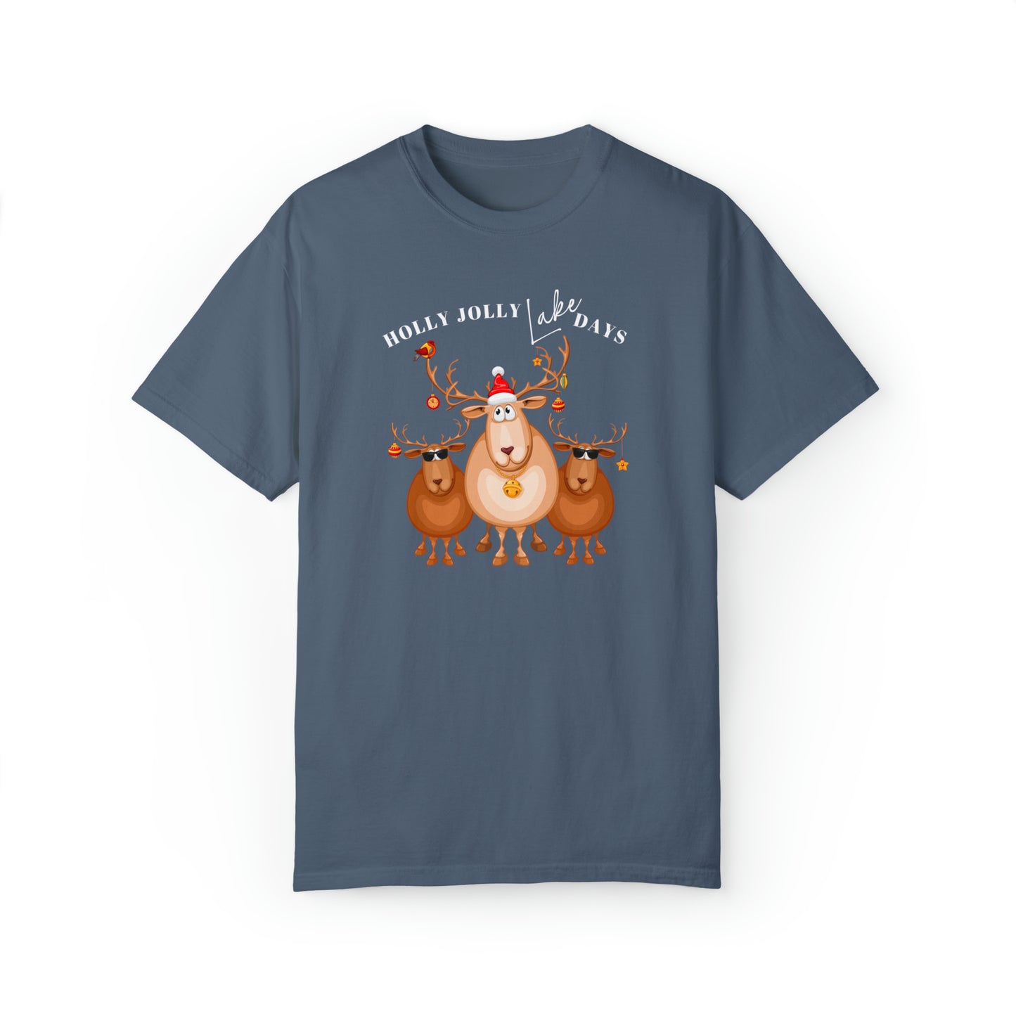 Holiday T-shirt, Festive T-shirt, fun-loving reindeer