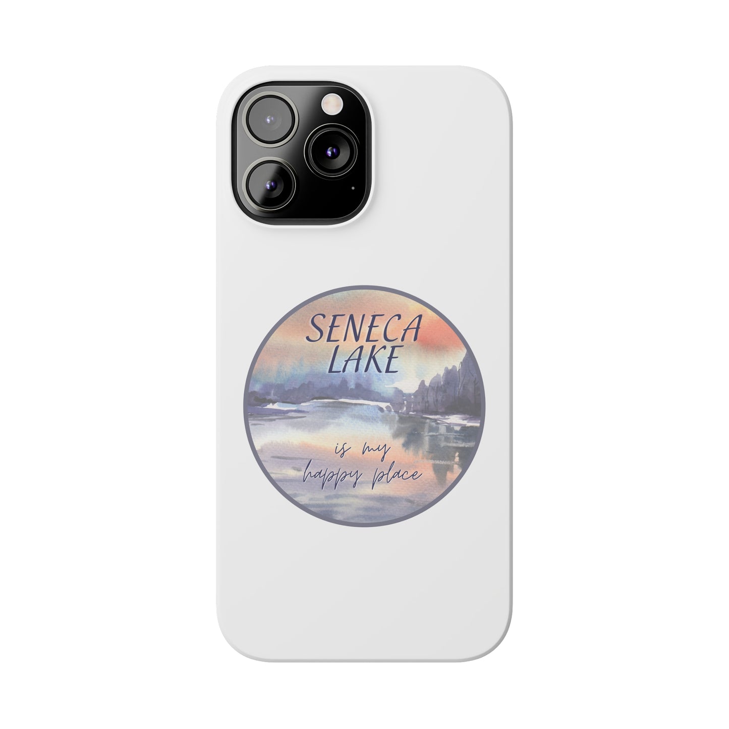 iPhone Slim Cases - Seneca Lake is My Happy Place watercolors