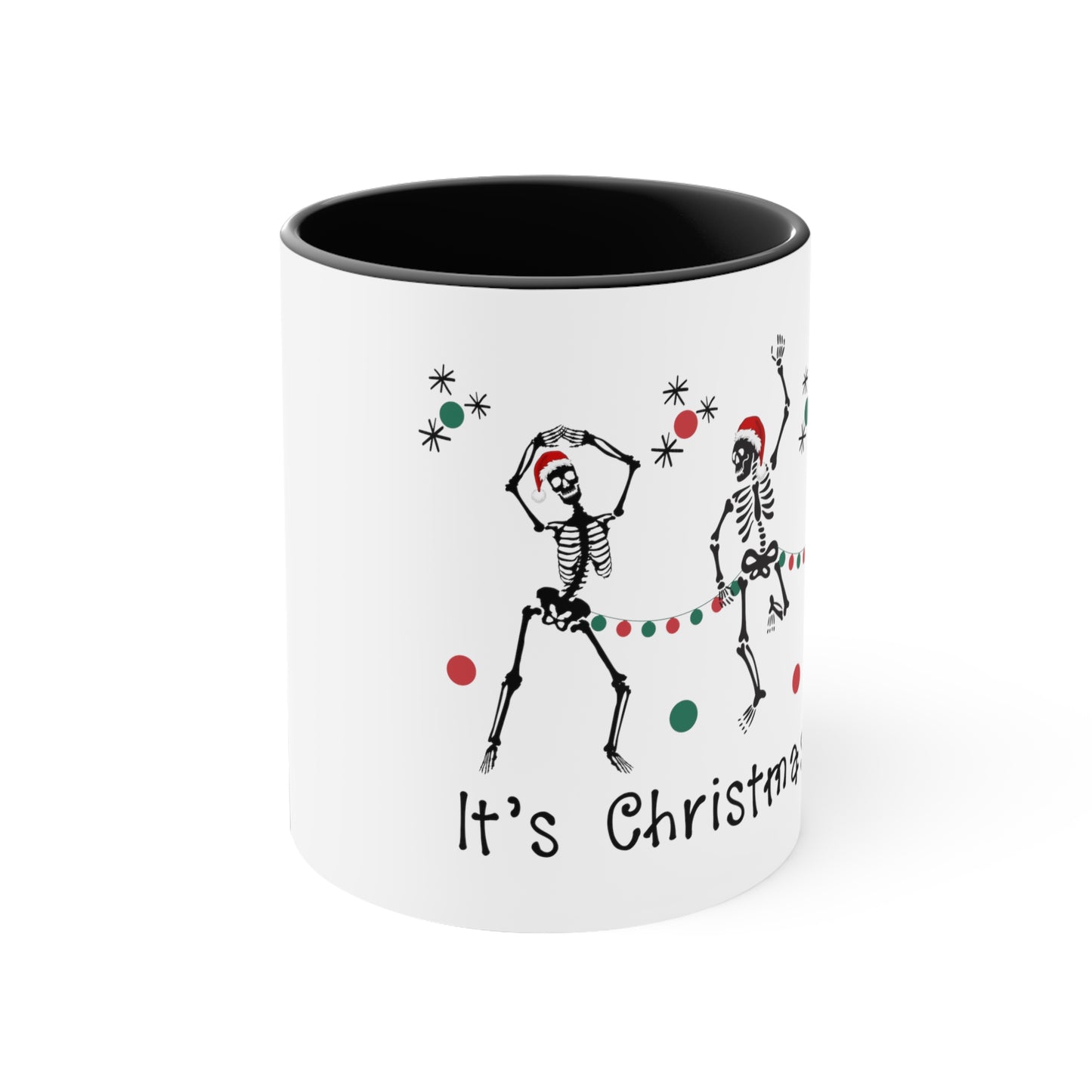 Christmas Mug, Dancing Skeletons interior accent Coffee Mug, 11oz coffee mug