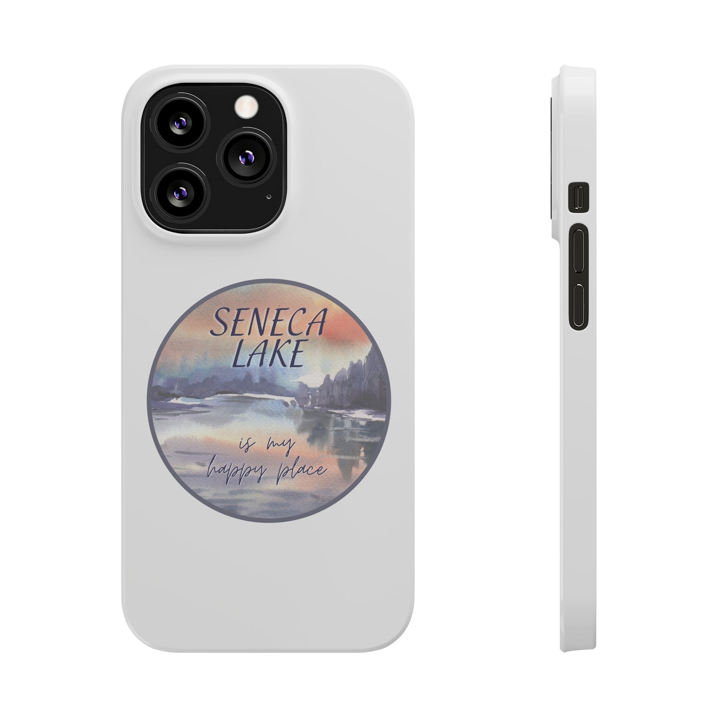 iPhone Slim Cases - Seneca Lake is My Happy Place watercolors