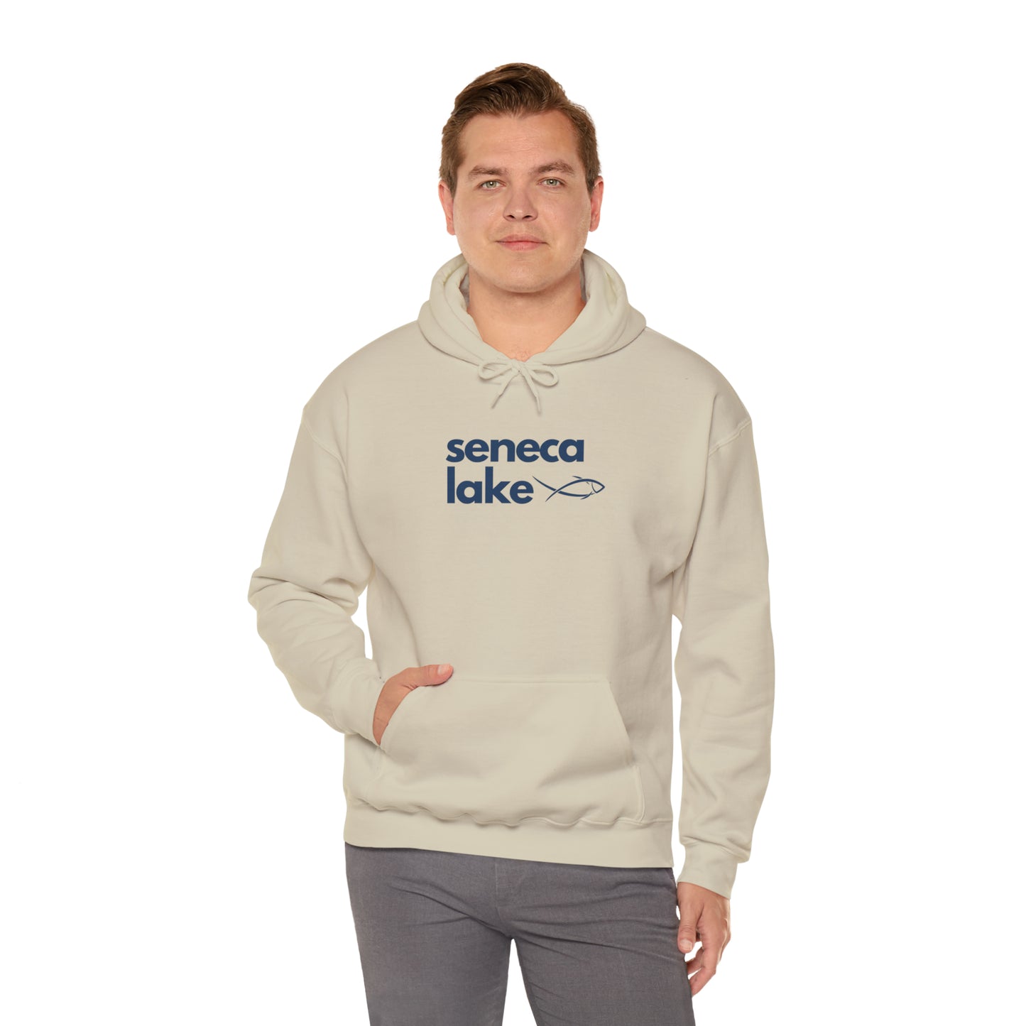 Seneca Lake Simple Fish Unisex Hoodie