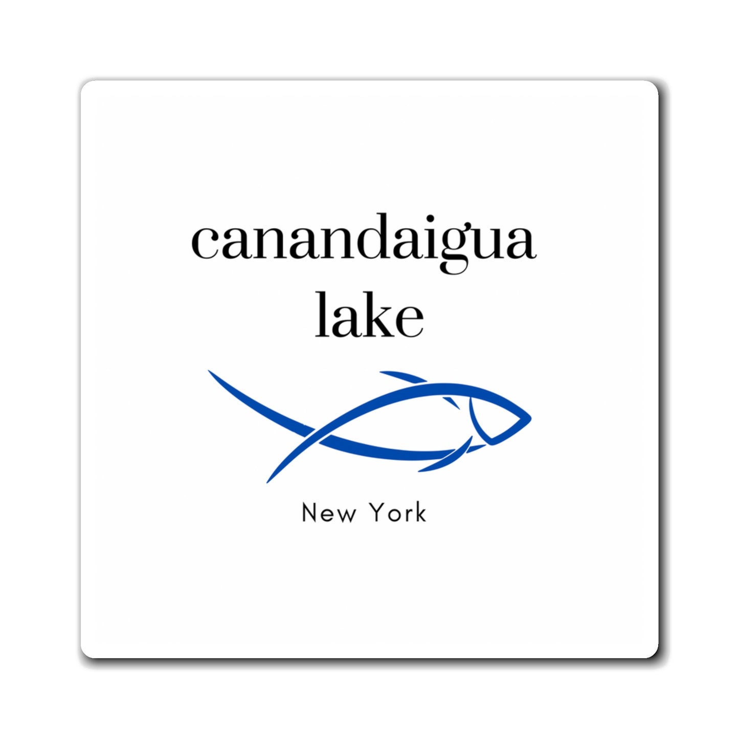 Canandaigua Lake, NY blue fish magnet