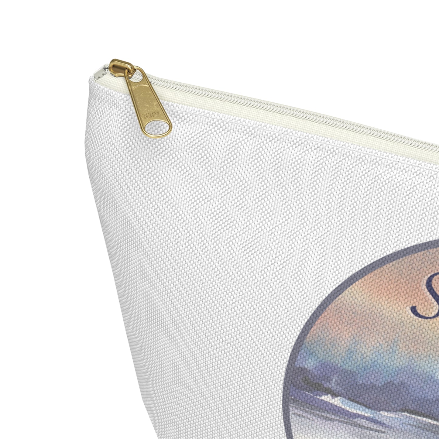 Seneca Lake is My Happy Place watercolor accessory bag