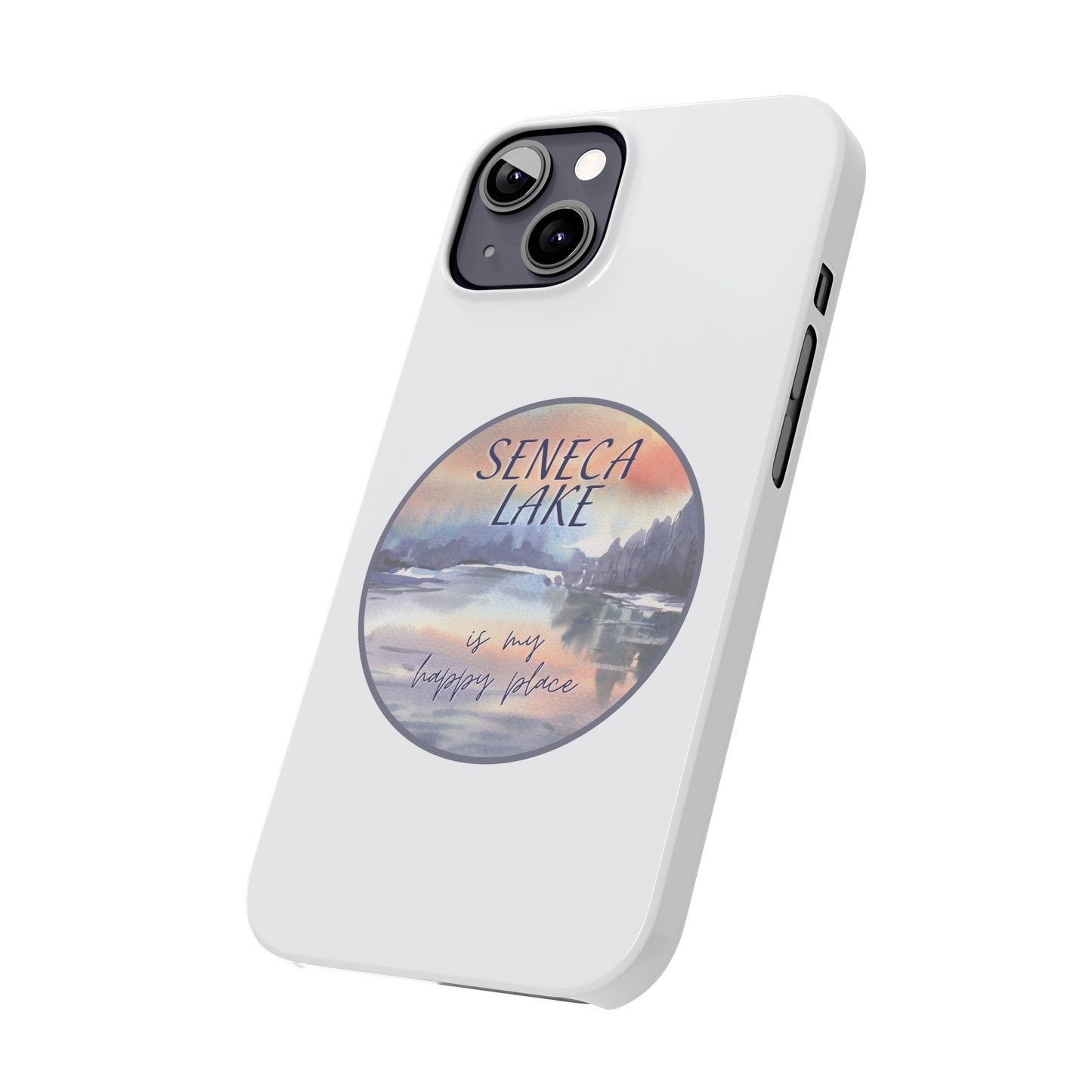 iPhone Slim Cases - Seneca Lake is My Happy Place watercolors