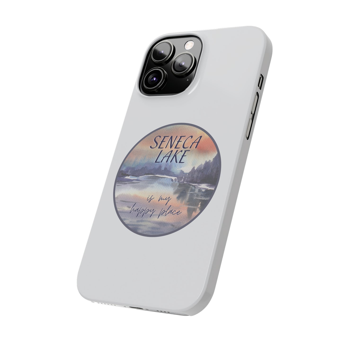 iPhone Slim Cases - Seneca Lake is My Happy Place watercolors