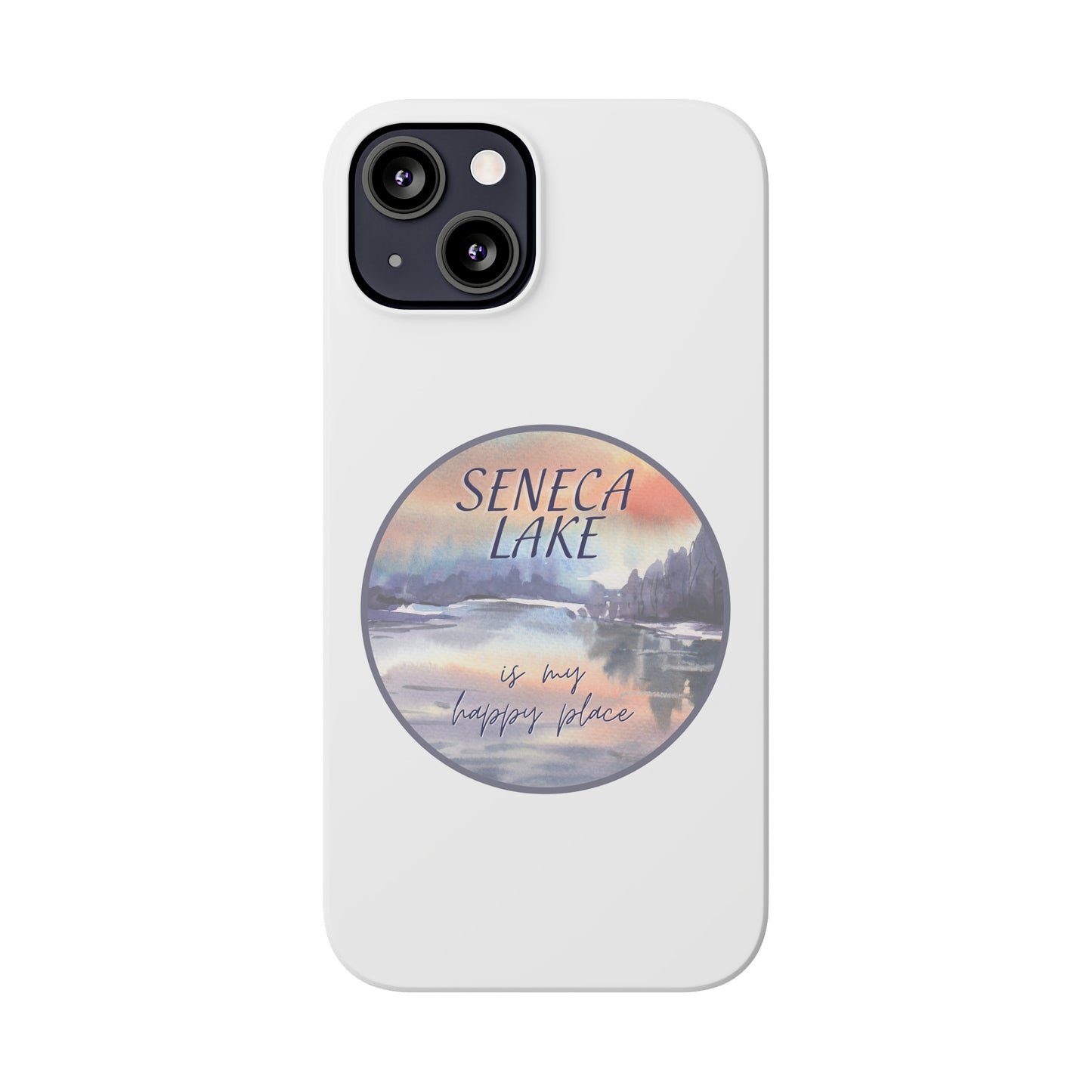 iPhone Slim Cases - Seneca Lake is My Happy Place watercolors