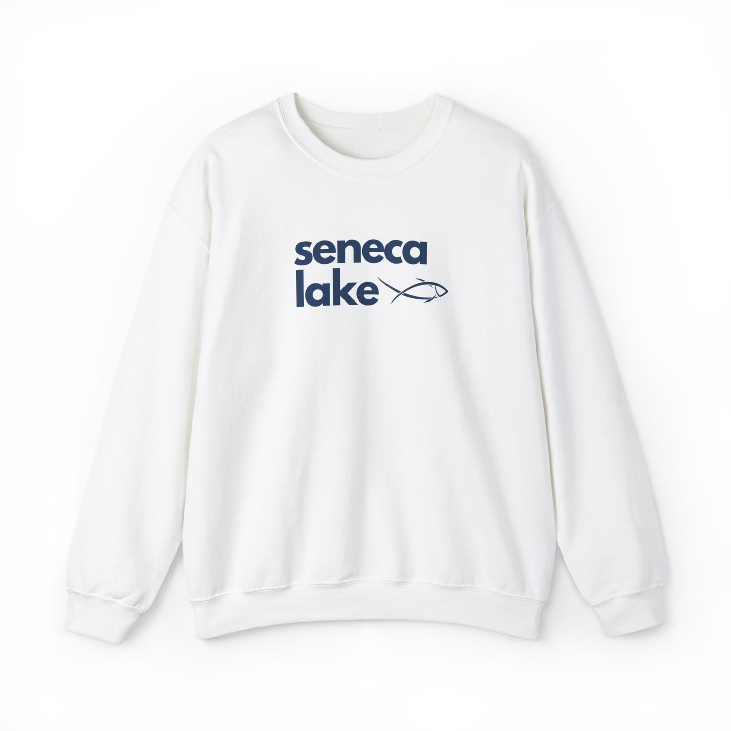 Seneca Lake Simple Fish Crewneck Sweatshirt