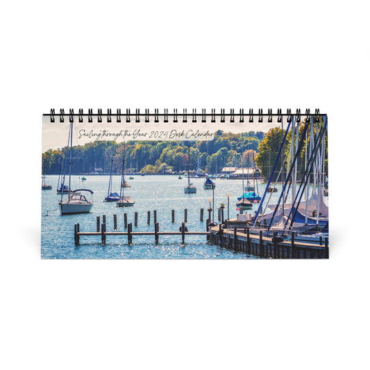 Sailing through the Year: A Sailboat Adventure 2024 Desk Calendar