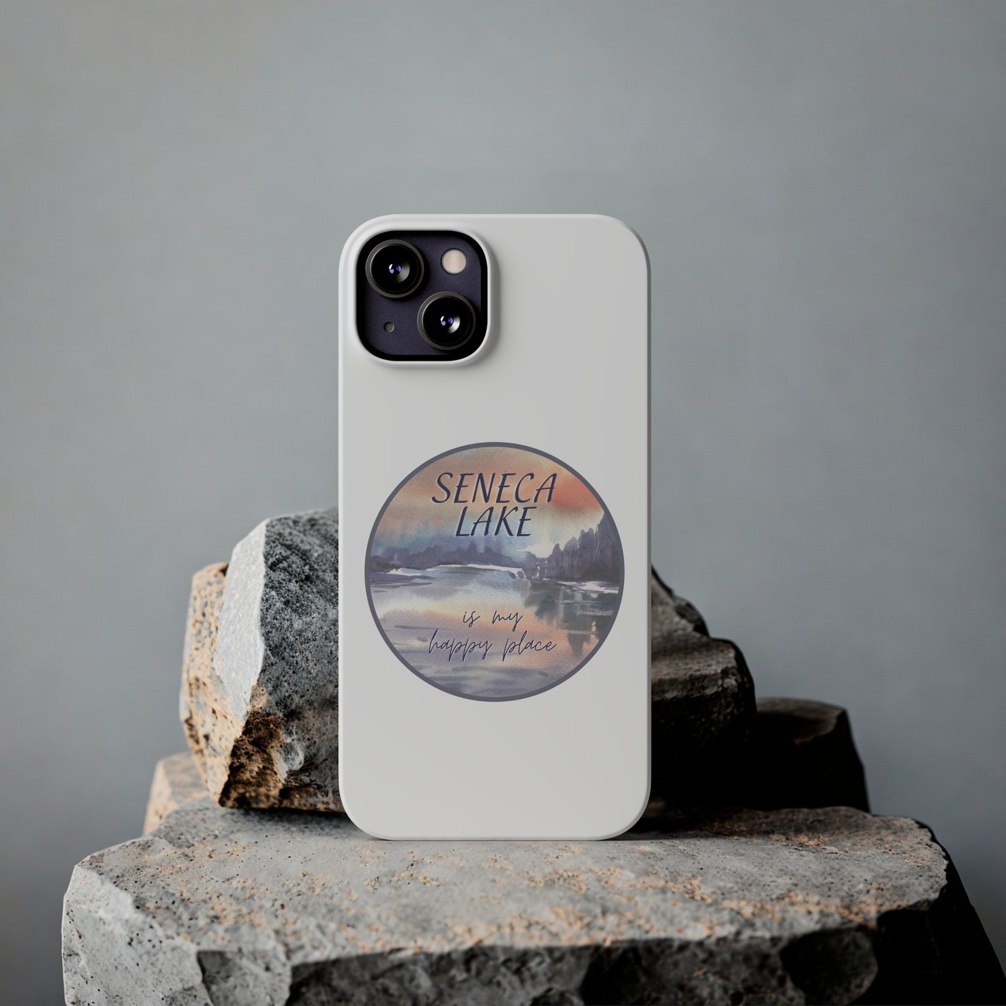 iPhone Slim Cases - Seneca Lake is My Happy Place watercolors