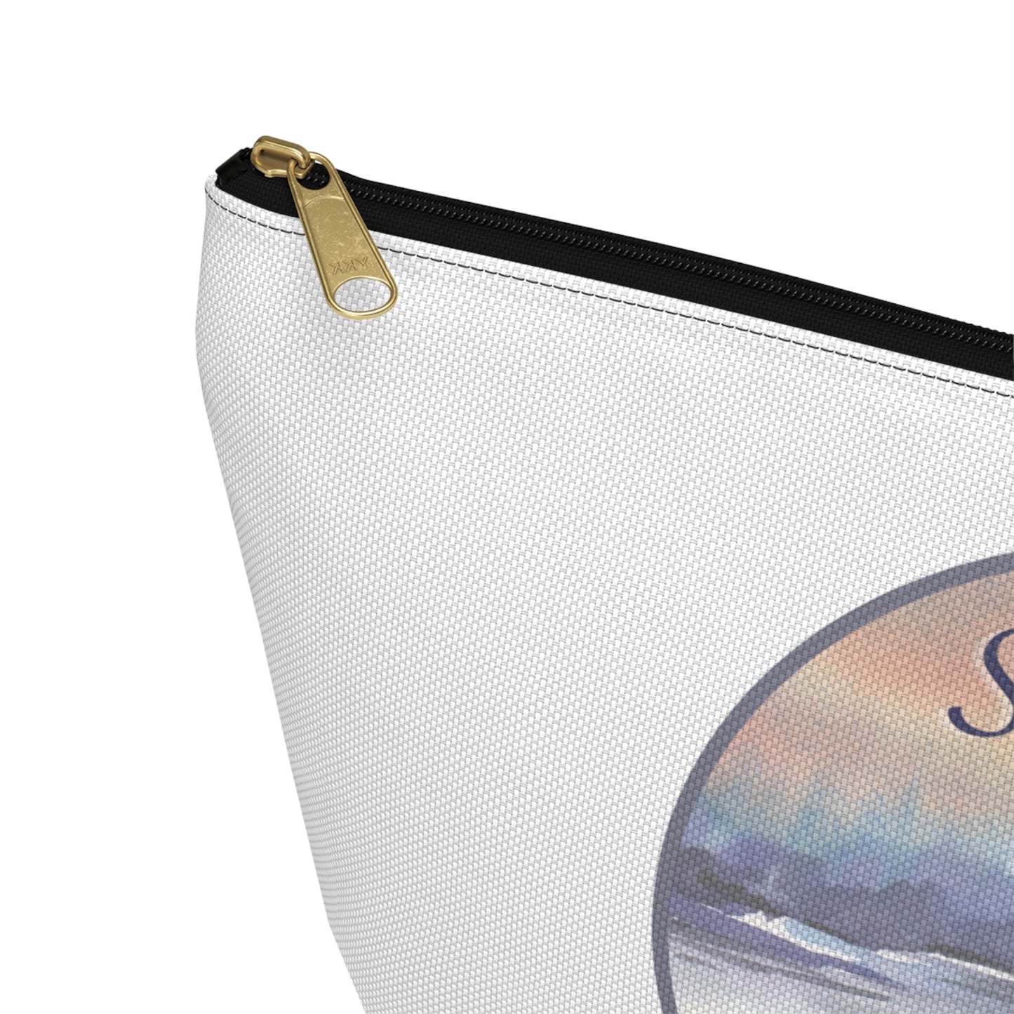 Seneca Lake is My Happy Place watercolor accessory bag