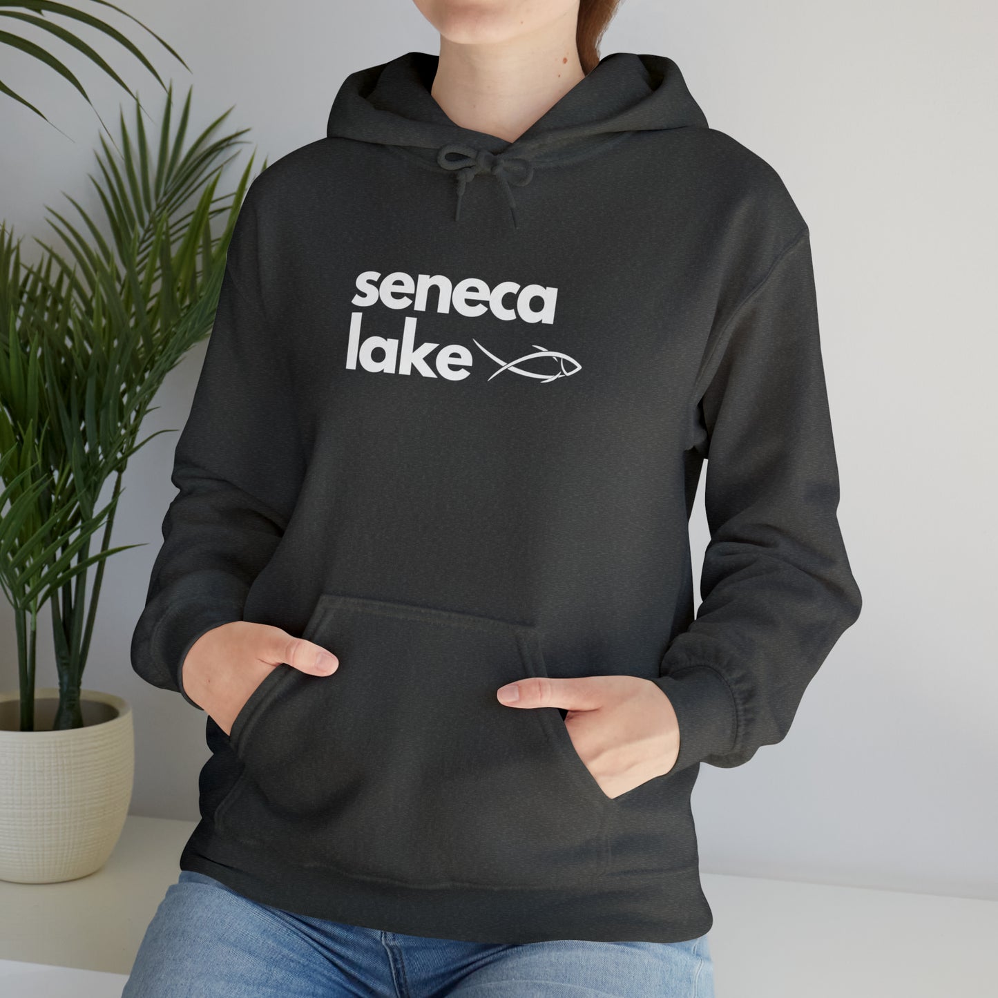 Seneca Lake Simple Fish Unisex Hoodie