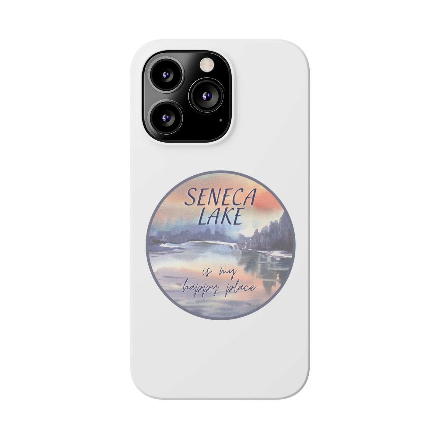 iPhone Slim Cases - Seneca Lake is My Happy Place watercolors