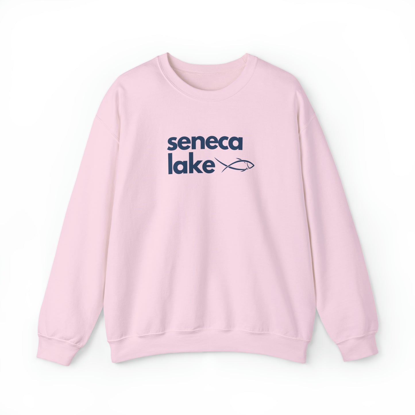 Seneca Lake Simple Fish Crewneck Sweatshirt