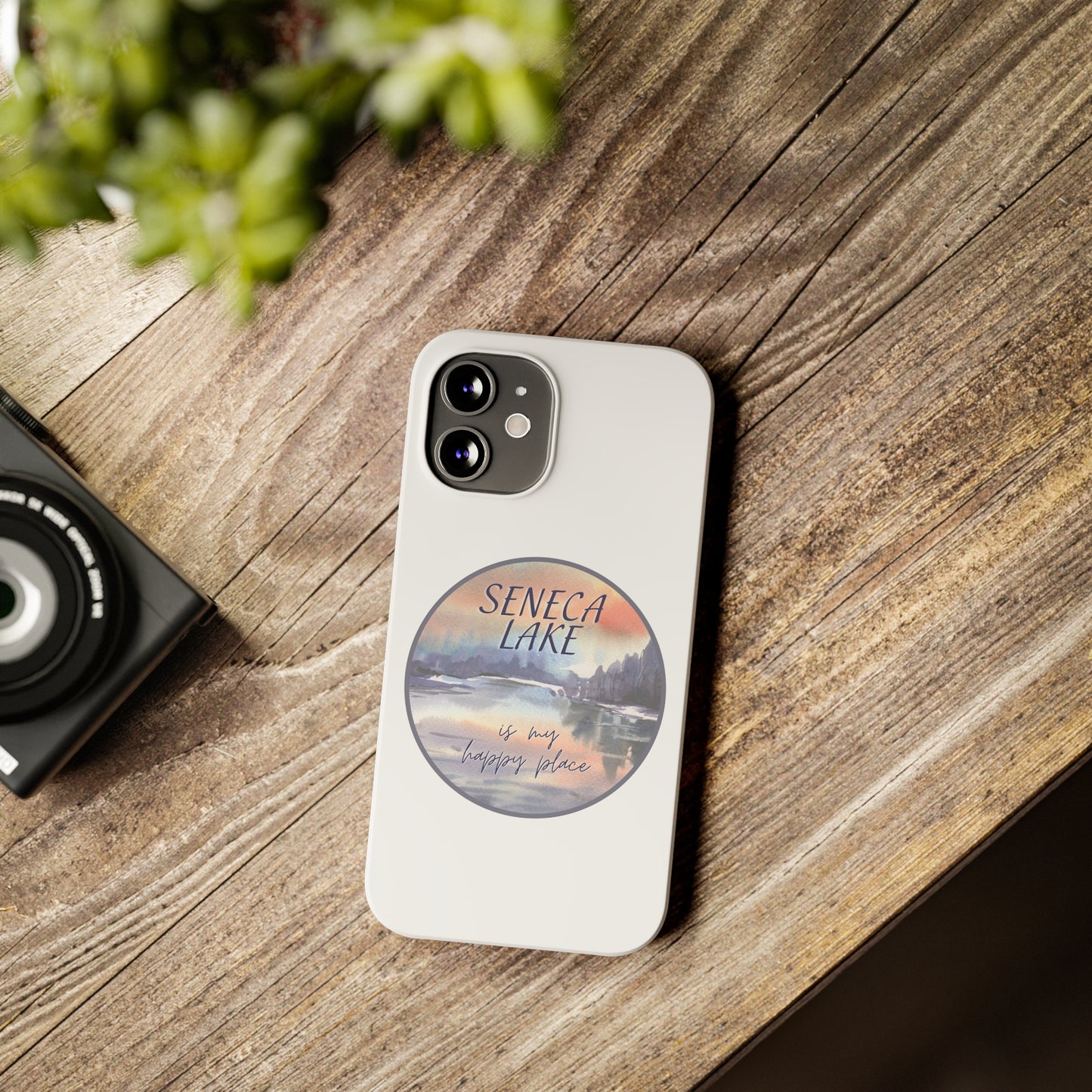 iPhone Slim Cases - Seneca Lake is My Happy Place watercolors