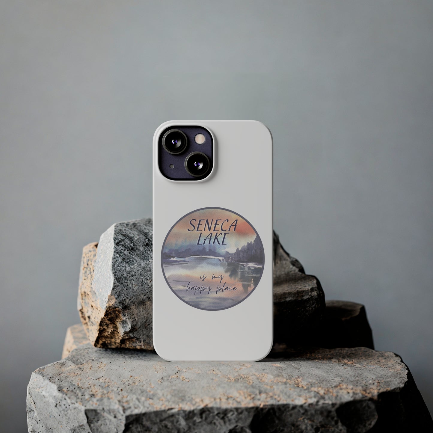 iPhone Slim Cases - Seneca Lake is My Happy Place watercolors