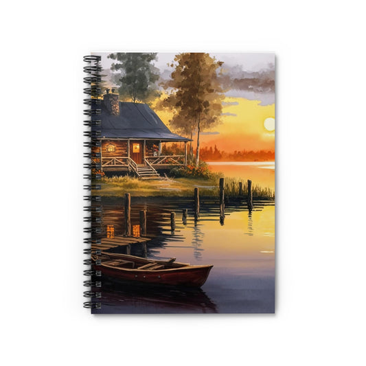 Log Cabin Reflections Spiral Notebook - Ruled Line