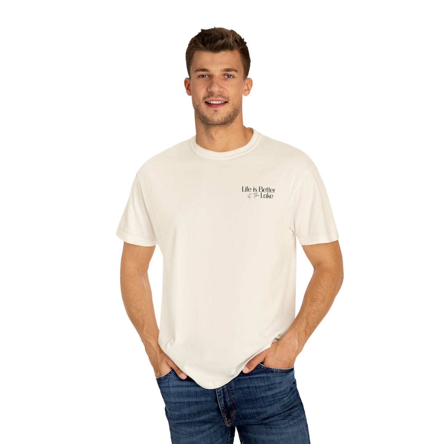 Life is Better at the Lake Unisex Garment-Dyed T-shirt