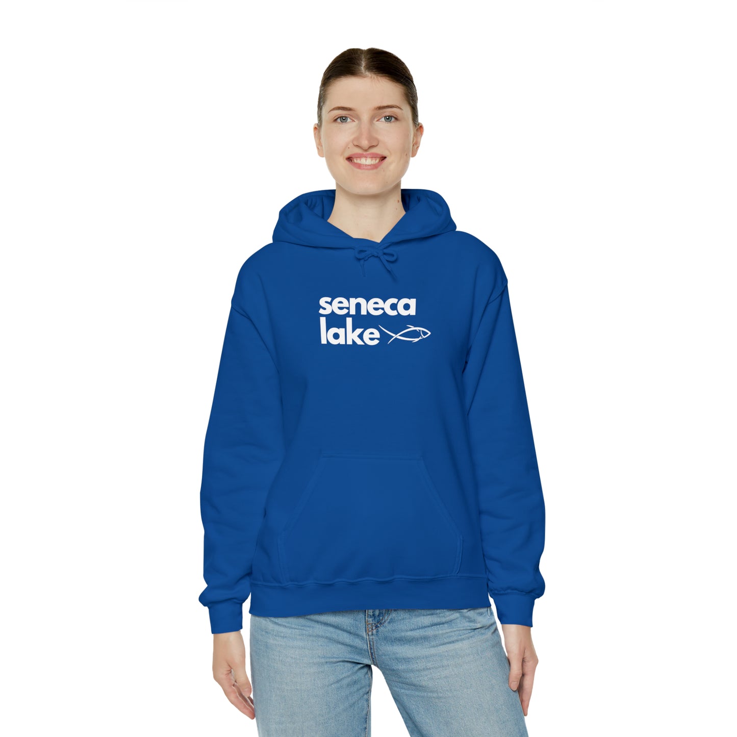 Seneca Lake Simple Fish Unisex Hoodie