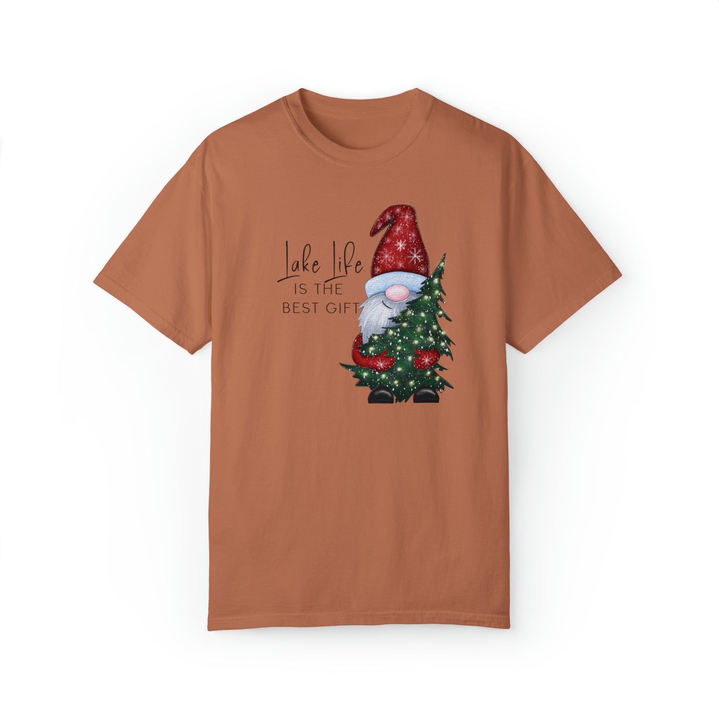 Holiday T-shirt, Festive T-shirt, Lake Life is the Best Gift gnome