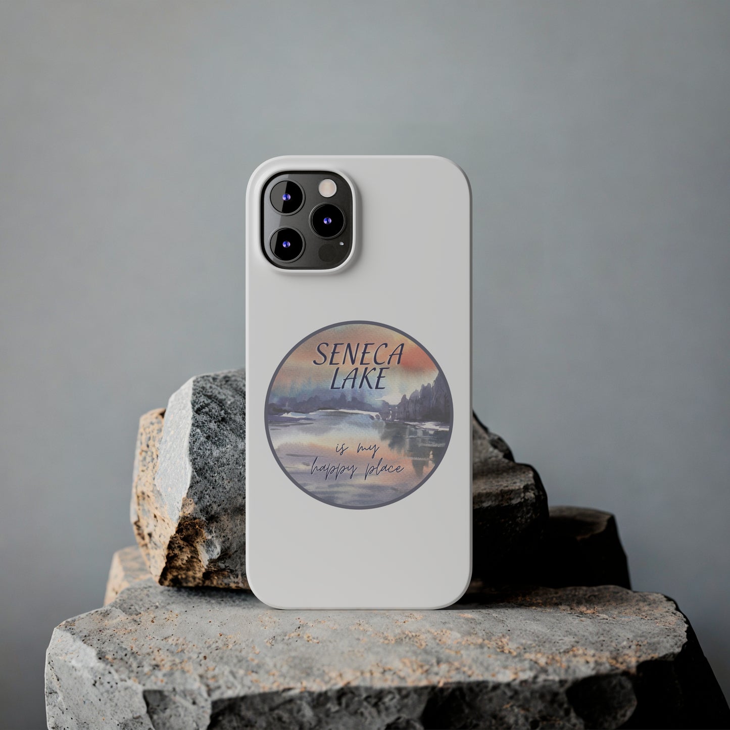 iPhone Slim Cases - Seneca Lake is My Happy Place watercolors