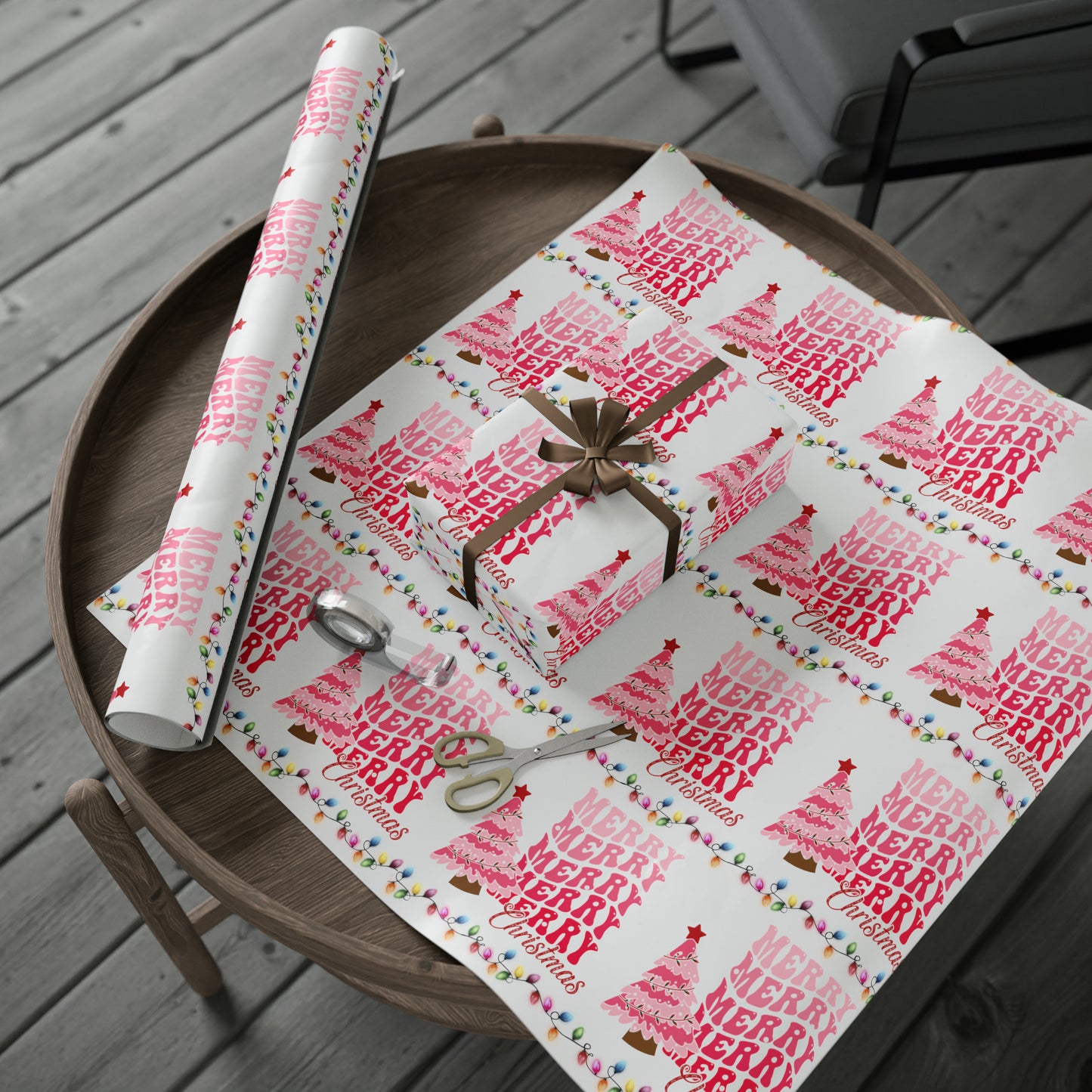 Christmas Wrapping Paper, Holiday Wrapping Paper, Pretty in Pink Christmas!